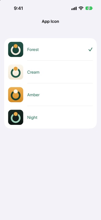 App icon choices